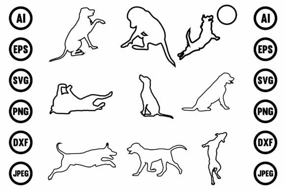 Dog Line Art: Graphics for Local Business Branding