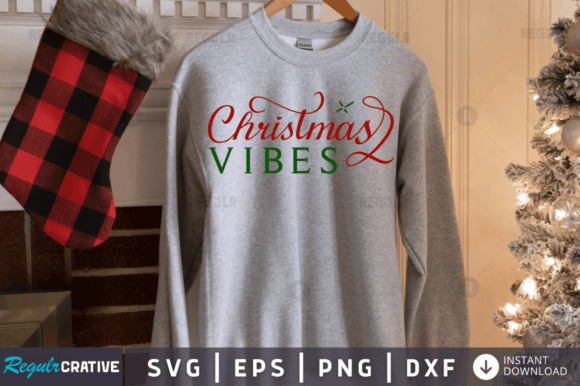 FREE Christmas Vibes Svg Design Graphics