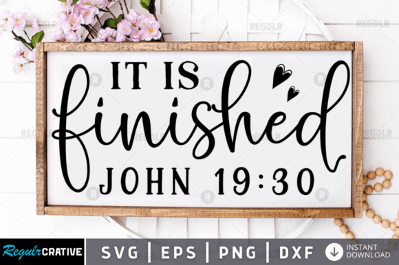FREE It is Finished John 1930,Christian Graphics