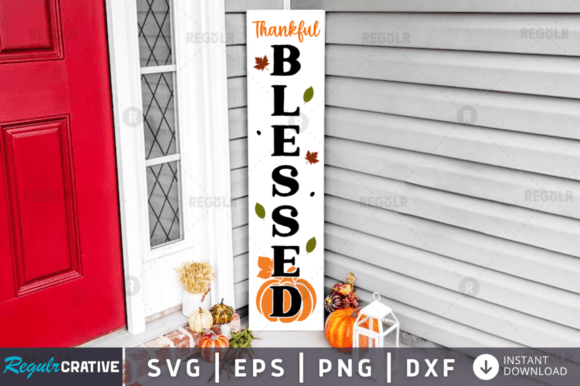 FREE Thankful Blessed, Fall Sign Svg