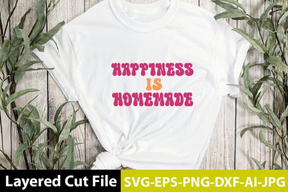 Happiness is Homemade Retro Design Graphics